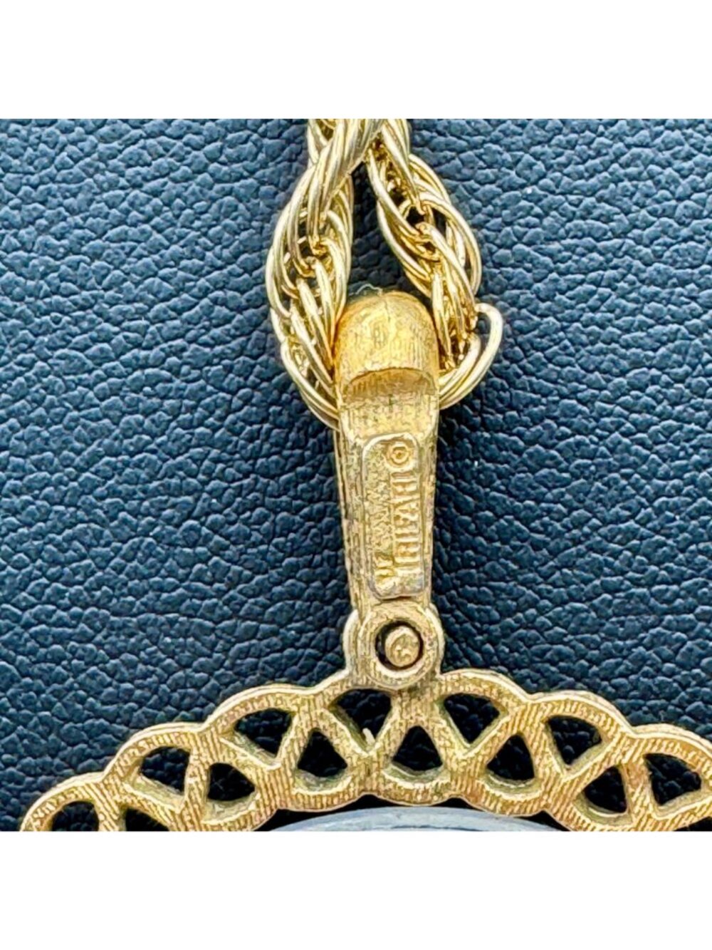Vintage Trifari Zodiac Pendant Virgo Intaglio Vermeil 24” 925 Chain September - Picture 6 of 14